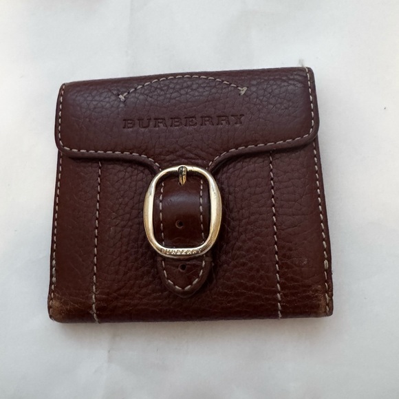 Burberry Brown Leather Buckle Flap French Wallet - Picture 8 of 15